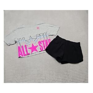 Converse Shirt & Old Navy Shorts Girls 8